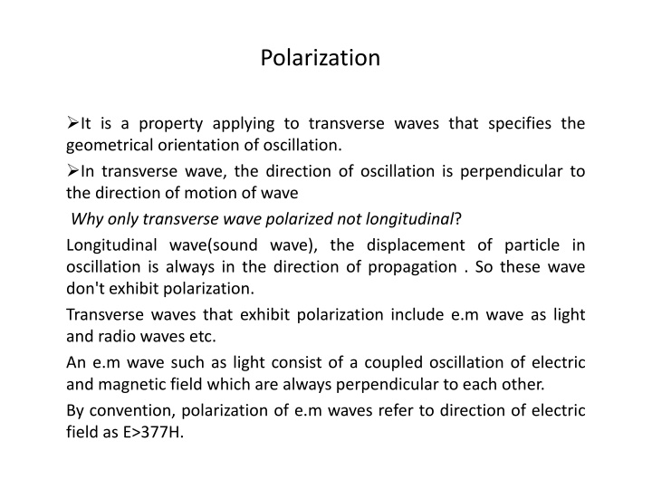 polarization n.w