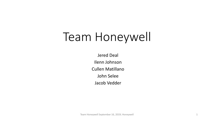 team honeywell n.w