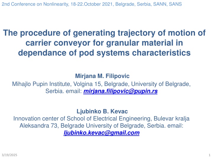 2nd conference on nonlinearity 18 22 october 2021 n.w