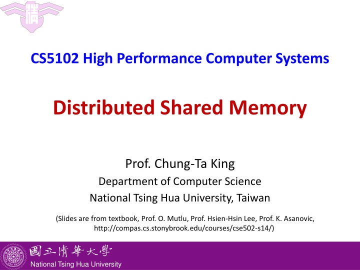 cs5102 high performance computer systems n.w