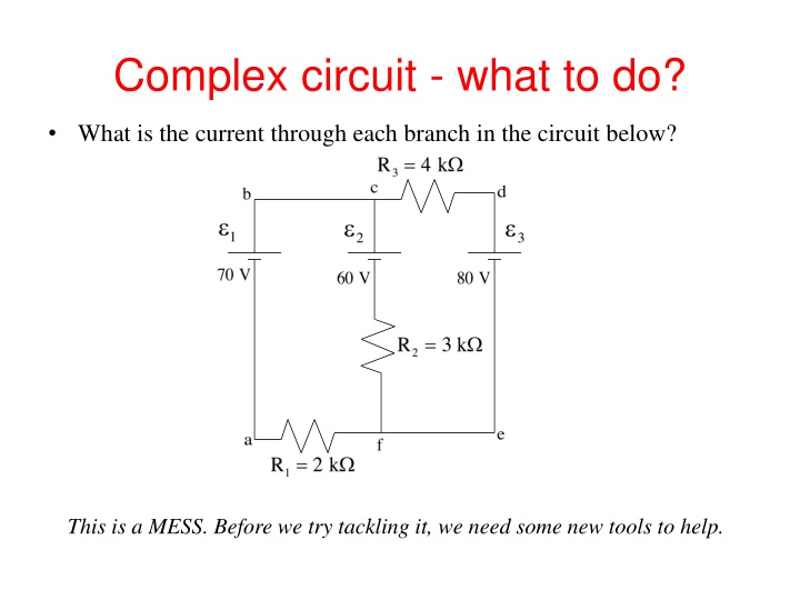 complex circuit what to do n.w