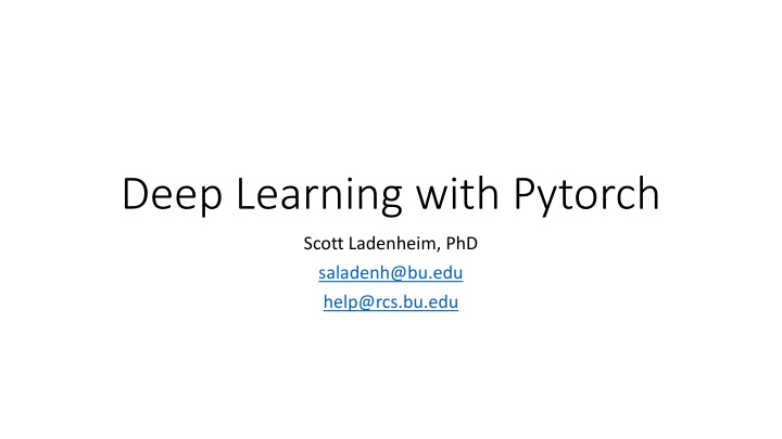 deep learning with pytorch n.w