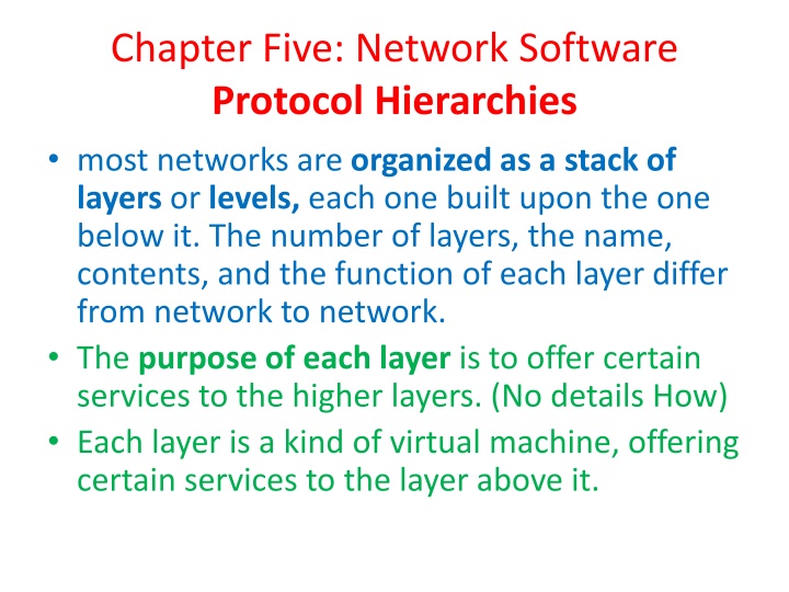 chapter five network software protocol n.w