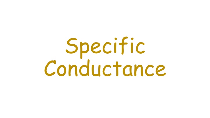 specific conductance n.w