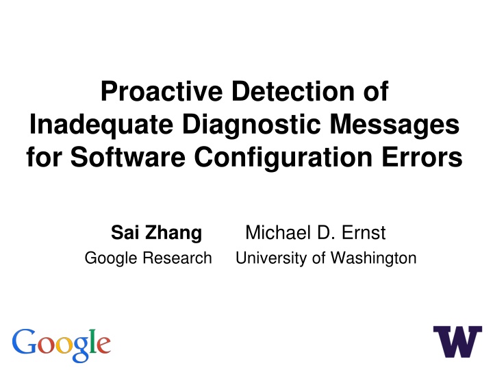 proactive detection of inadequate diagnostic n.w