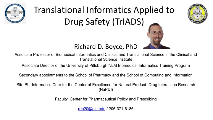 translational informatics applied to drug safety n.w