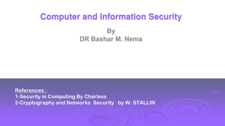 computer and information security n.w