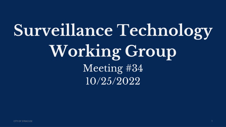 surveillance technology policy and data governance n.w