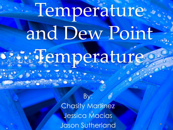 temperature and dew point temperature n.w