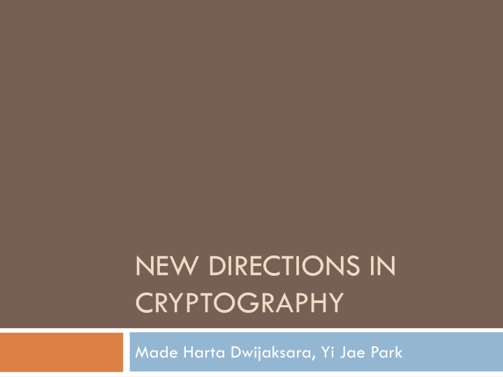 new directions in cryptography n.w