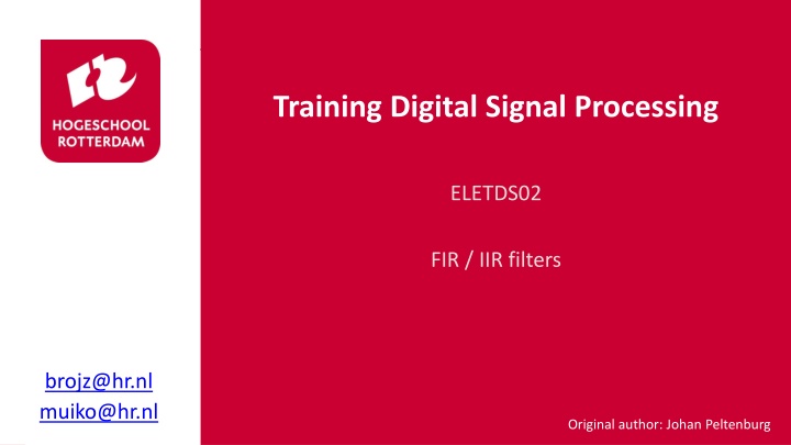 training digital signal processing n.w