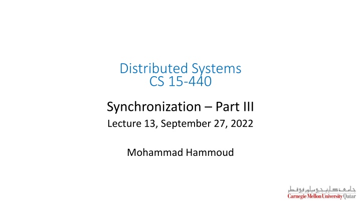 distributed systems cs 15 440 n.w