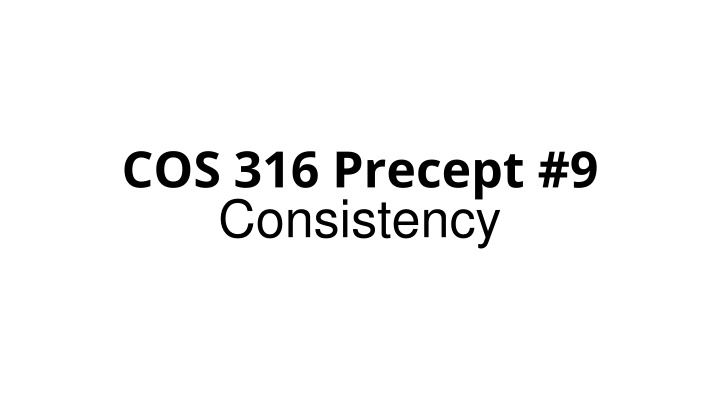 cos 316 precept 9 n.w