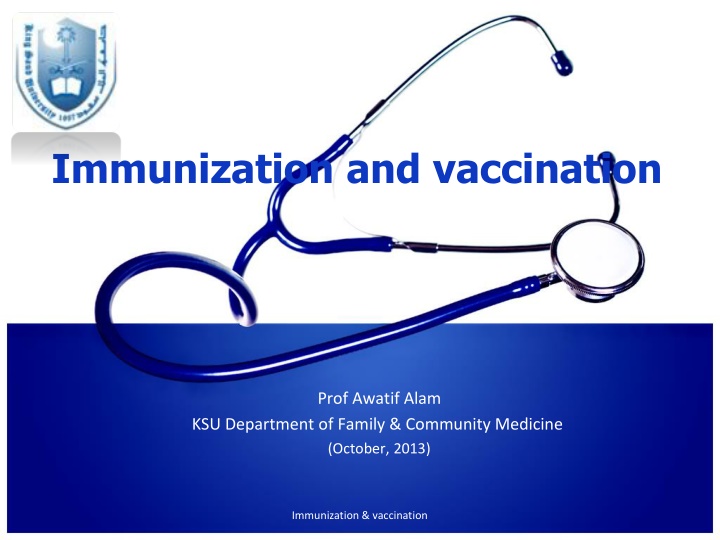 immunization and vaccination n.w