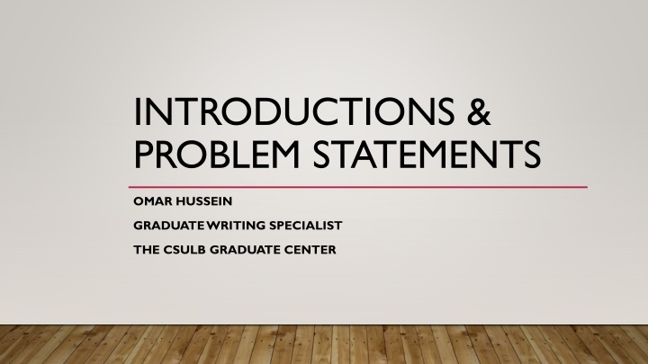 introductions problem statements n.w