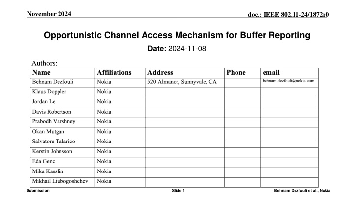 Enhancing Wireless Communication Efficiency with Buffer Reporting Mechanism
