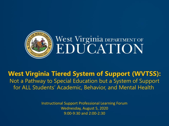 west virginia tiered system of support wvtss n.w