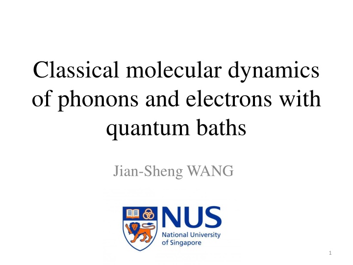 classical molecular dynamics of phonons n.w