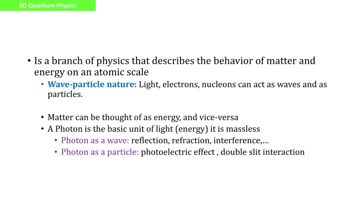 3d quantum physics n.w