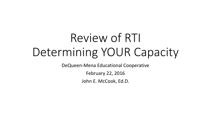 review of rti n.w