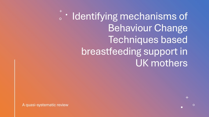identifying mechanisms of behaviour change n.w
