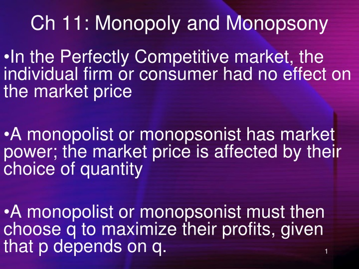 ch 11 monopoly and monopsony n.w