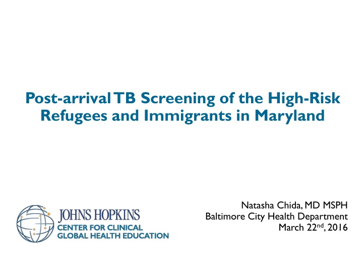 post arrival tb screening of the high risk n.w