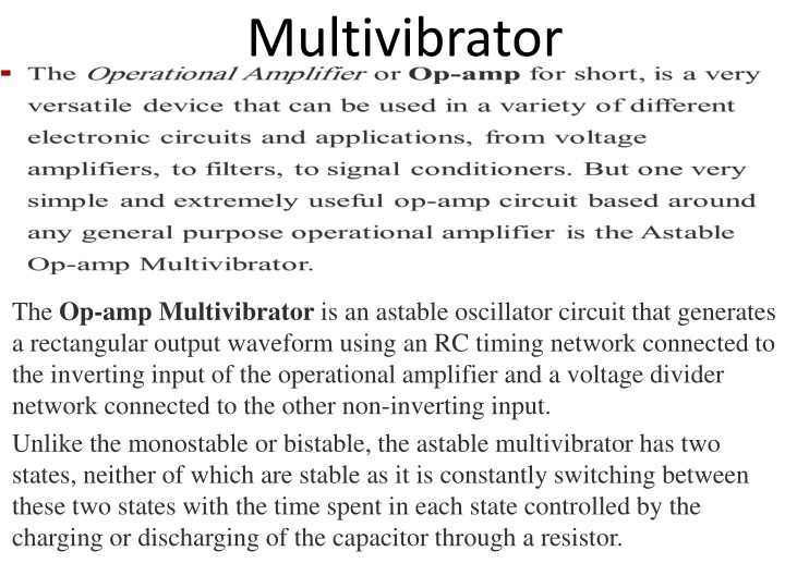multivibrator n.w