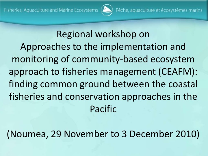 regional workshop on approaches n.w