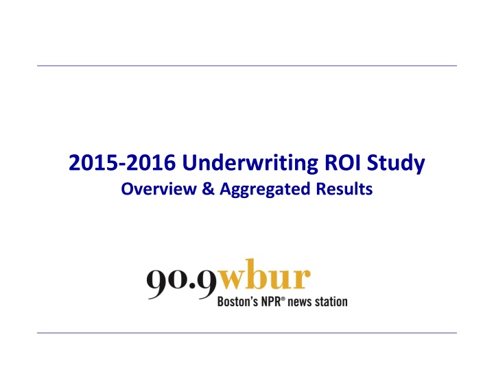 2015 2016 underwriting roi study overview n.w