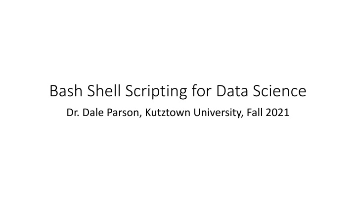 bash shell scripting for data science n.w