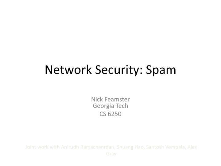 network security spam n.w