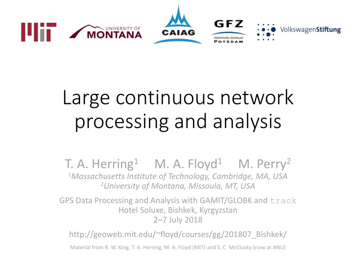 large continuous network processing and analysis n.w