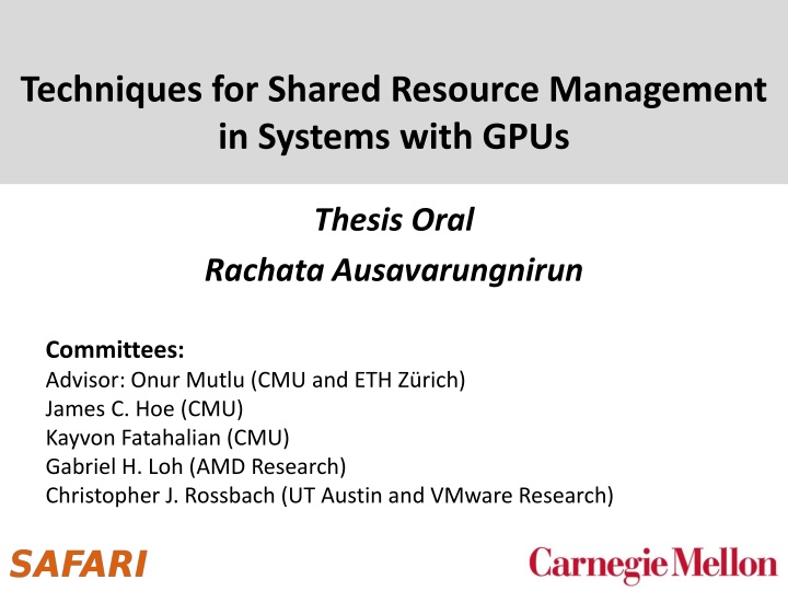 techniques for shared resource management n.w