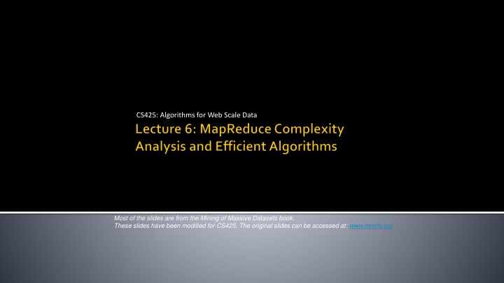 cs425 algorithms for web scale data n.w