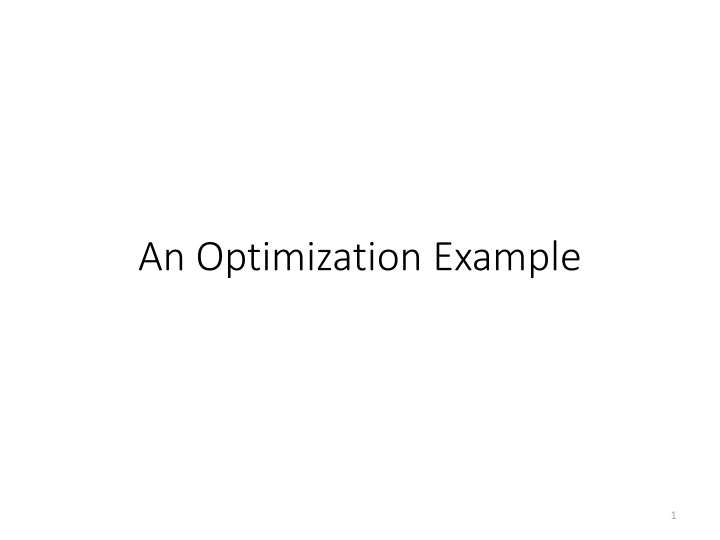 an optimization example n.w