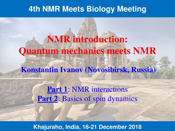 4th nmr meets biology meeting n.w
