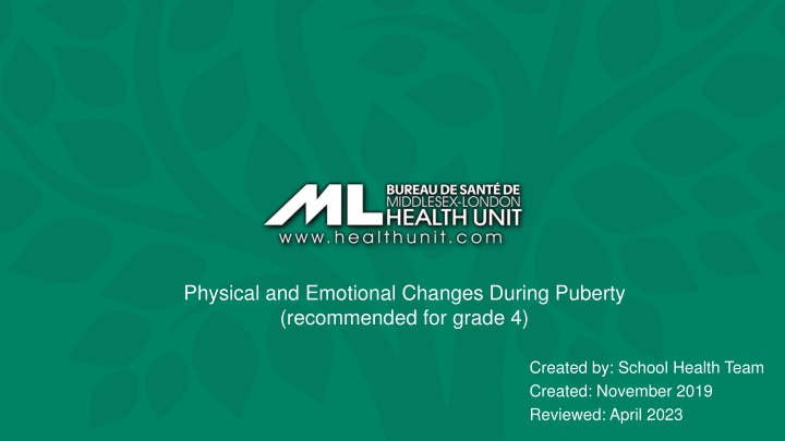 physical and emotional changes during puberty n.w