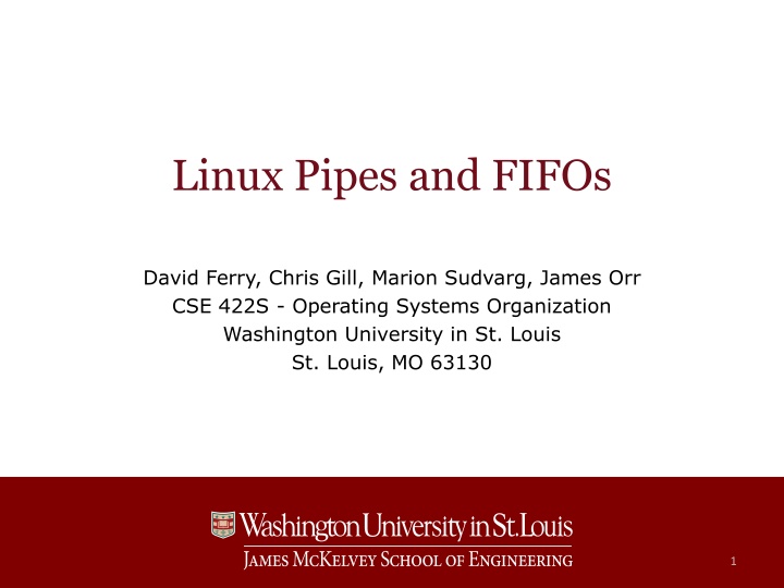 linux pipes and fifos n.w