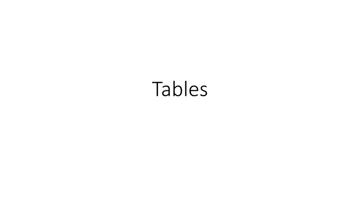 tables n.w