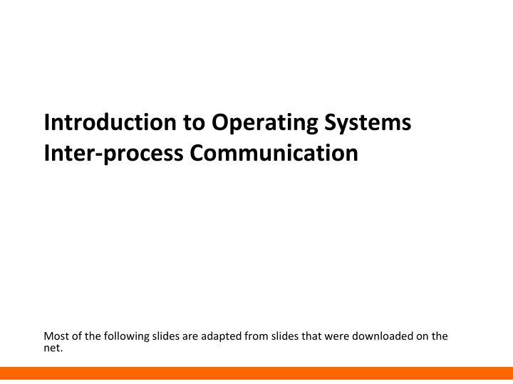 introduction to operating systems inter process n.w
