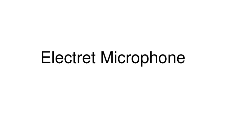 electret microphone n.w