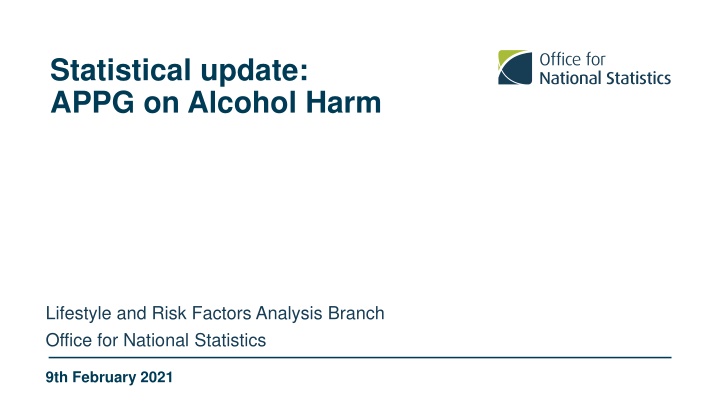 statistical update appg on alcohol harm n.w