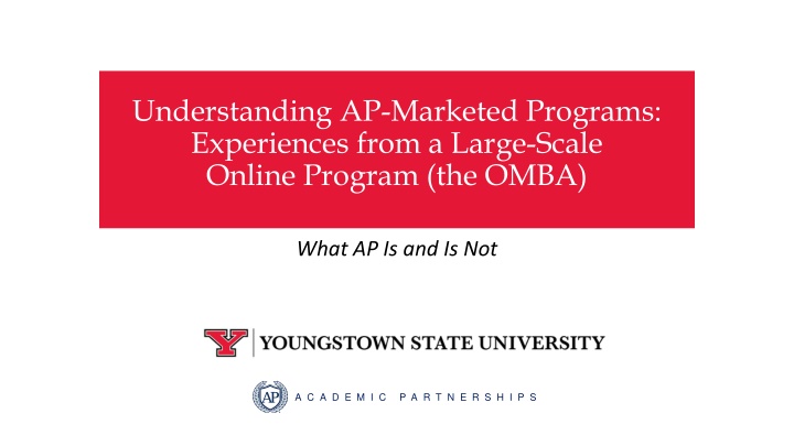 understanding ap marketed programs experiences n.w