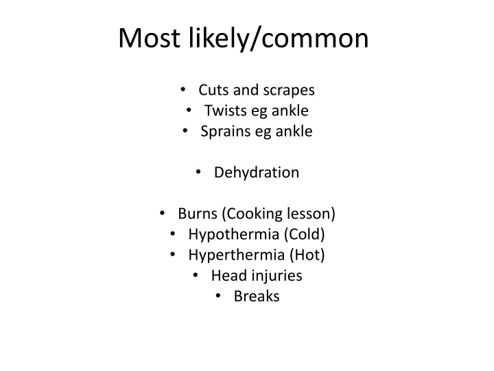 most likely common n.w