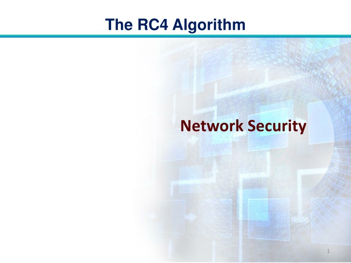 the rc4 algorithm n.w