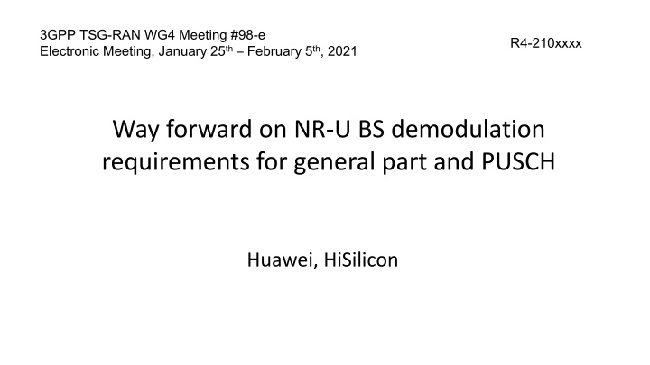 3gpp tsg ran wg4 meeting 98 e electronic meeting n.w