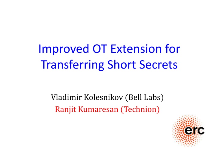 improved ot extension for transferring short n.w