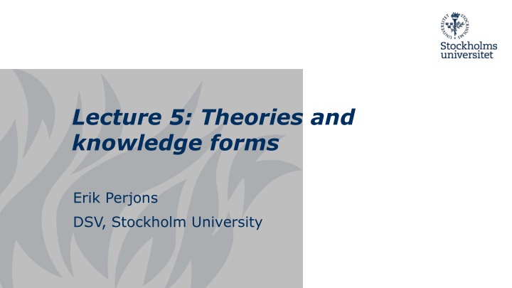 lecture 5 theories and knowledge forms n.w