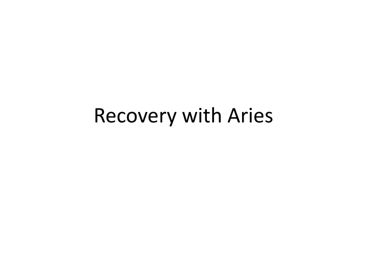 recovery with aries n.w